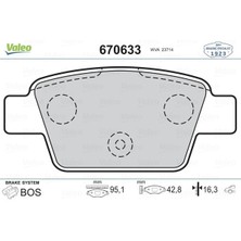 Valeo Mtxdpn Arka Balata Stilo 02 Linea 6.07 Bravo 9.07 Alfa Mito 08 Multipla 99-10