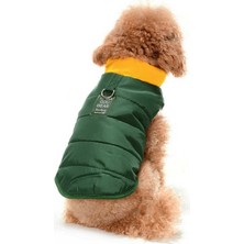 Feyza Design Yeşil Renkli Küçük ve Orta Irk Köpek Montu, Şık ve Konforlu Tasarım