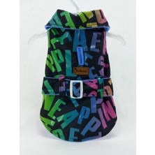 Feyza Design Neon Harfli Su Geçirmez Kedi ve Küçük Irk Köpek Kışlık Polar Montu