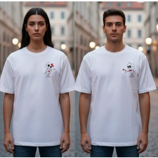 Etoile Studio Sevgili Kombini Unisex %100 Pamuklu Oversize Grafik Baskılı Bisiklet Yaka Tişört
