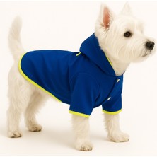 Feyza Design Küçük Irk Navy Blue Softshell Köpek Yağmurluğu, Polarlı, Hafif ve Rahat