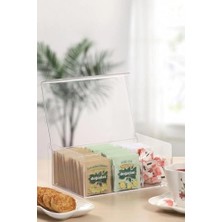 Skygo Porselen Diyarı 6 Bölmeli Çay Saklama Kutusu Şeffaf 22 x 13