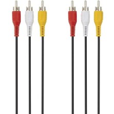 Skygo BLK-F3Y083BF2M Av,3xrca,m/m Nikel Kablo, 2m, Siyah