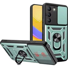 Mtxdpn Newface Vivo V30 Lite 4g Pars Lens Yüzüklü Silikon - Yeşil