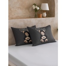 LC Waikiki Karışık Ayı Baskılı Yastık Kılıfı 2 Li 50X70 cm  (S6)