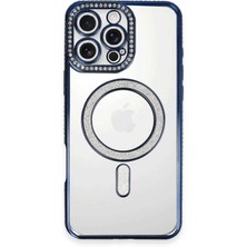 Mtxdpn Newface Iphone 16 Pro Max Kılıf Joke Simli Magneticsafe Kılıf - Lacivert