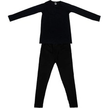 Tutku Erkek Çocuk Termal Alt- Üst Set Takım Siyah-Siyah-8-10 Yaş