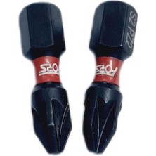 Fors Bits Yıldız Uç Pz2 25 mm | Vidalama Matkap Ucu | Manyetik | 25 Adet