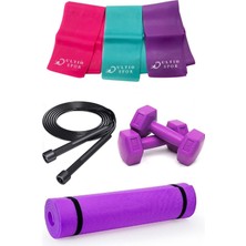 PremiumPort Yüksek Kaliteli 4 Parça Pilates Seti, Konfor ve Esneklik Sunar