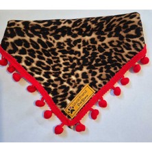 Feyza Design Leopar Desenli Köpek Fuları, 20-30 Cm, Şık ve Rahat Aksesuar