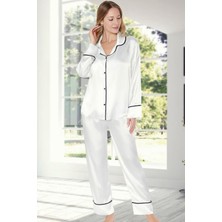 Homay 2'li Ara Biyeli Saten Pijama Takımı