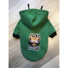 Feyza Design Renkli ve Rahat Yüz Kedisi Desenli Pamuklu Sweatshirt