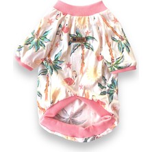 Feyza Design Şık Palmiye Desenli Köpek T-Shirt, Rahat ve Taze Tasarım