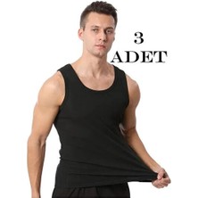 Özten Erkek Bambu Atlet 3’lü Paket - Ekonomik ve Konforlu 3'lü Set Siyah - 2xl