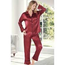 Homay 2'li Ara Biyeli Saten Pijama Takımı