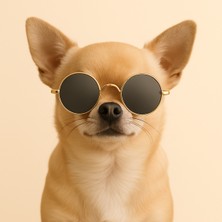 Feyza Design Yüzü Koruyan Yuvarlak Köpek ve Kedi Gözlüğü Pet Aksesuarı