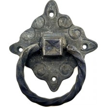 Hayat Store Antika Tarz Dekoratif Pirinç Mobilya Kulbu, Kapı Kilit Halkası - 94X97 Mm, Büyük, Oksit