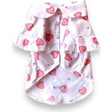 Feyza Design Sevimli Kalp Desenli Köpek Gömleği, Rahat ve Şık Tasarım