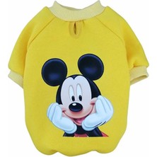 Feyza Design Renkli Çizgili Kedili ve Köpekli Rahat Sweatshirt