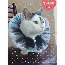 Feyza Design Sevimli Kedi ve Köpek Elbisesi Parti Kostüm Yakalık ve Boyunluk Seti