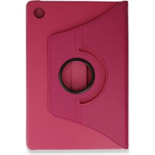 Hayat Store Samsung Galaxy Tab A9 Plus Kılıf 360 Tablet Deri Kılıf - Pembe