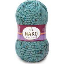 Nako Vegatweed (5 Adet) 31755 Yeşilli Benekli El Örgü Ipliği