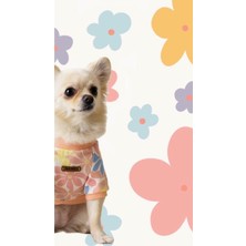 Feyza Design Renkli Çiçek Desenli Rahat Köpek Tişörtü