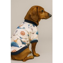 Feyza Design Sevimli Balina Desenli Köpek T-Shirt, Rahat ve Şık Köpek Kıyafeti