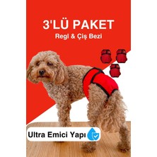Feyza Design Konforlu 3'lü Köpek Regl Külodu ve Çiş Bezi Seti, Rahat ve Kullanışlı