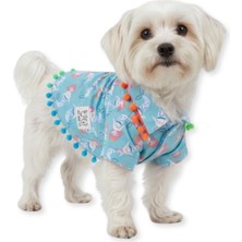 Feyza Design Denizkızı Desenli Açık Mavi Köpek Gömleği, Şık ve Rahat Tasarım