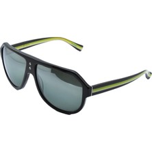 Sama So 63 Brown Gren Tropıc Sılver Mrr Kahverengı Yesıl Gradyan Polarize Yesıl Unısex Güneş Gözlüğü