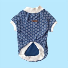 Feyza Design Renkli Çiçek Desenli Köpek ve Kedi T-Shirt, Rahat ve Şık Tasarım