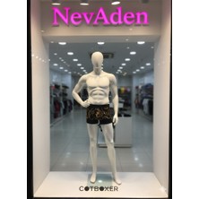 Cotboxer Pamuklu Desenli Erkek Boxer Nefes Alabilen Kumaş Zincir Model Desenli - S