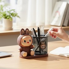 Hediyesahibi Sevimli Labubu Figürlü Masaüstü Kalemlik & Ofis Düzenleyici