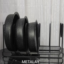 PremiumPort Metal Tava ve Tencere Kapağı Düzenleyici, Organizer, Pratik Saklama Çözümü