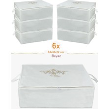 PremiumPort Baza Altı Düzenleyici Seti, 6 Adet, Beyaz, Büyük Boy, Pratik ve Şık Organizatör