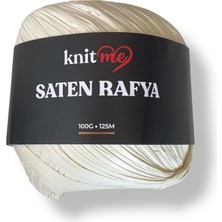 Knitme Knit Me Saten Rafya-Raffia Iplik 100 gr  Açık Krem