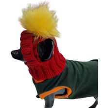 Feyza Design Renkli ve Şık Örgü Kedi ve Köpek Şapkası, Sevimli ve Rahat Tasarım