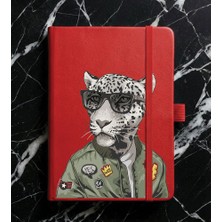 Adasena Tarihsiz 192 Sayfa Mini Termo Defter Baskılı Desenli 9X14 cm Kırmızı - Karizma Kaplan