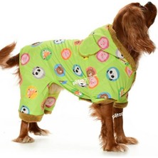 Feyza Design Yeşil Renkli Küçük ve Orta Irk Köpek Paçalı Mont, Şık ve Rahat Tasarım