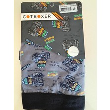 Cotboxer Pamuklu Desenli Erkek Boxer Nefes Alabilen Kumaş Yapısı Road Monster Model L - Desenli