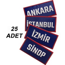 Çukurova Ütü Cte Görev Yeri Arması 25 Adet Tpu Peç Patch , Cırtlı, 7 cm x 3,5 cm