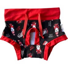 Feyza Design Küçük Irk Red Santa Köpek Regl Çamaşırı, Rahat ve Güvenli Koruma