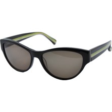 Sama Shh 58 Brown Gren Solıd Brown Kahverengı Yesil Polarize Kelebek Kahverengı Kadın Güneş Gözlüğü