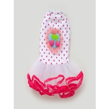 Feyza Design Pembe Çilek Desenli Köpek ve Kedi Elbisesi, Şık ve Rahat Giyim