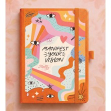 Adasena Tarihsiz 192 Sayfa Mini Termo Defter Baskılı Desenli 9X14 cm Turuncu - Manifest Your