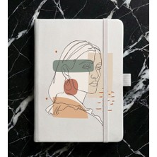 Adasena Tarihsiz 224 Sayfa Termo Defter Baskılı Desenli 13X21 cm Beyaz - Stil Kadın