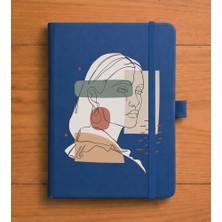 Adasena Tarihsiz 224 Sayfa Termo Defter Baskılı Desenli 13X21 cm Lacivert - Stil Kadın
