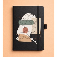 Adasena Tarihsiz 192 Sayfa Mini Termo Defter Baskılı Desenli 9X14 cm Siyah - Stil Kadın