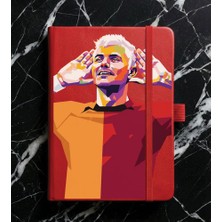 Adasena Tarihsiz 224 Sayfa Termo Defter Baskılı Desenli 13X21 cm Kırmızı - Mauro